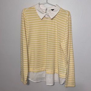 Long sleeve blouse with collar detail